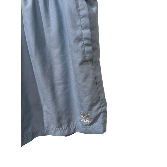 Adidas Mens Light Blue Shorts Size XL With Elastic Waistband & Embroidered Logo - Picture 2 of 6